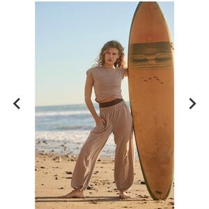 Free People Movement Women’s Hot Shot Crossover 2- Piece Set color Pumice